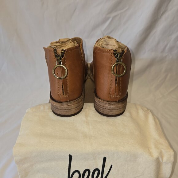Beek Falcon Leather Ankle Booties in Cognac, Women's Size 6, New in Box $395 - Picture 4 of 10